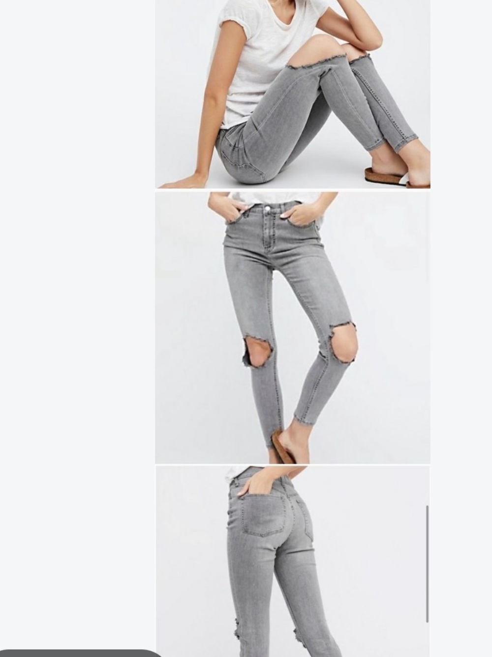 Free People Maggie Distressed Cropped Jeans